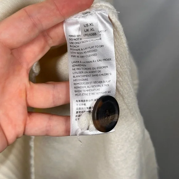 By Anthropologie cozy essential ribbed mock neck button shoulder knit sweater XL - Picture 9 of 14